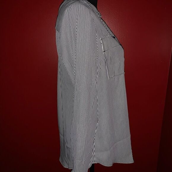 Jones New York Button Down Stripe Blouse - Picture 4 of 8